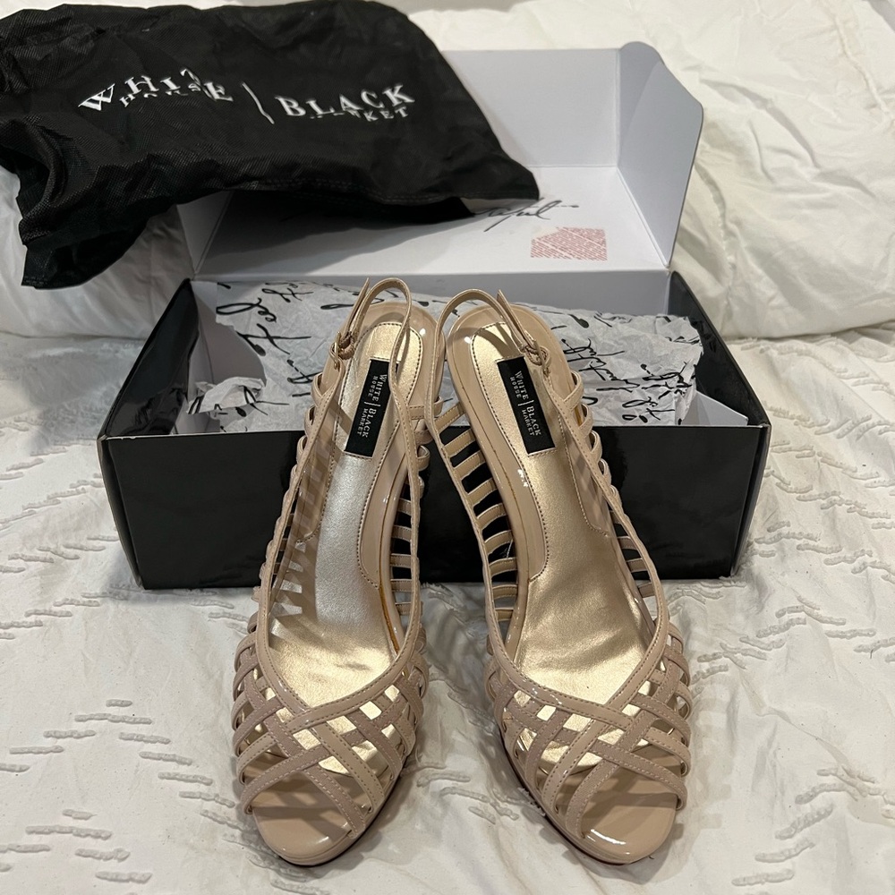 White House Black Market Black Gena Heels